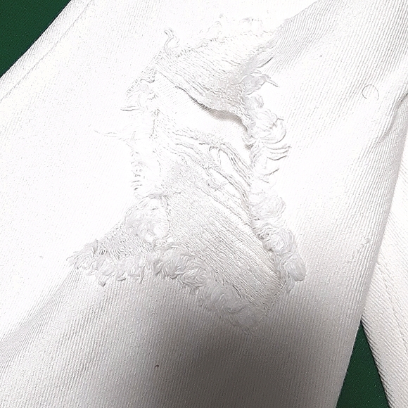 White Distressed Jeans 29in leg 30waste New no tags - Picture 5 of 5